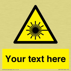 Custom Laser Hazard Sign